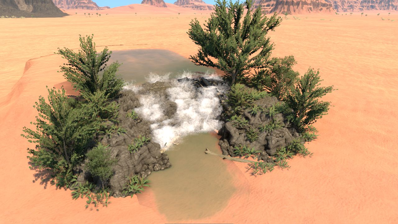 Paleo temperate waterfall
