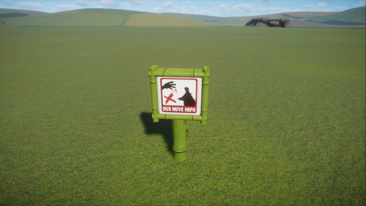 Bamboo Do Not Feed Sign