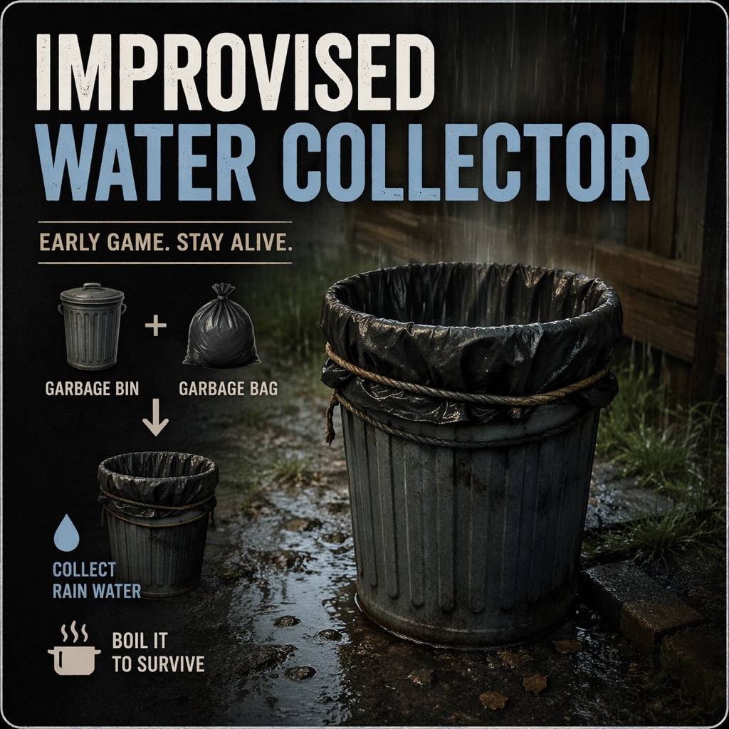 Improvised Water Collector – Project Zomboid Mod