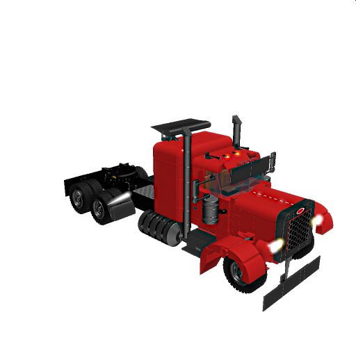 1986 Peterbilt 359 Sleeper S - [red] made by HAILEDWARFER