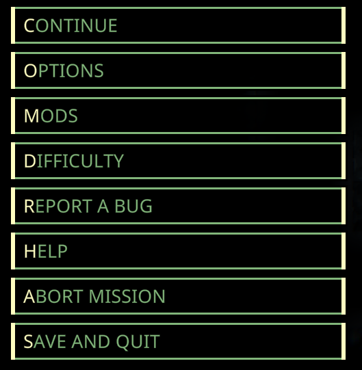 MCM in Esc Menu preview