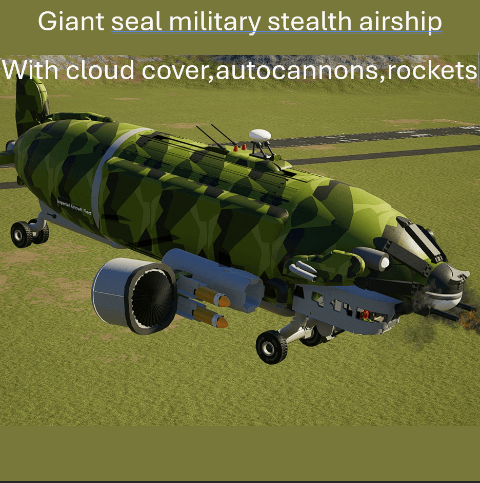 Military stealth airship giant seal
