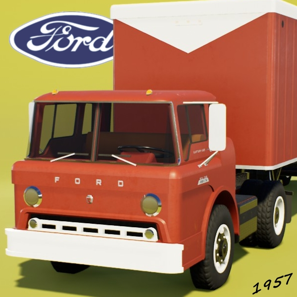 1957 Ford C-Series (C-750) Semi w/ Dry Van