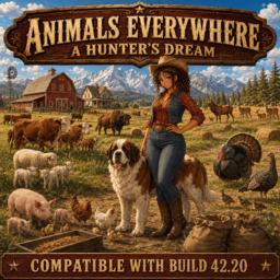 Yumi's Animals Everywhere: A Hunter's Dream – Project Zomboid Mod