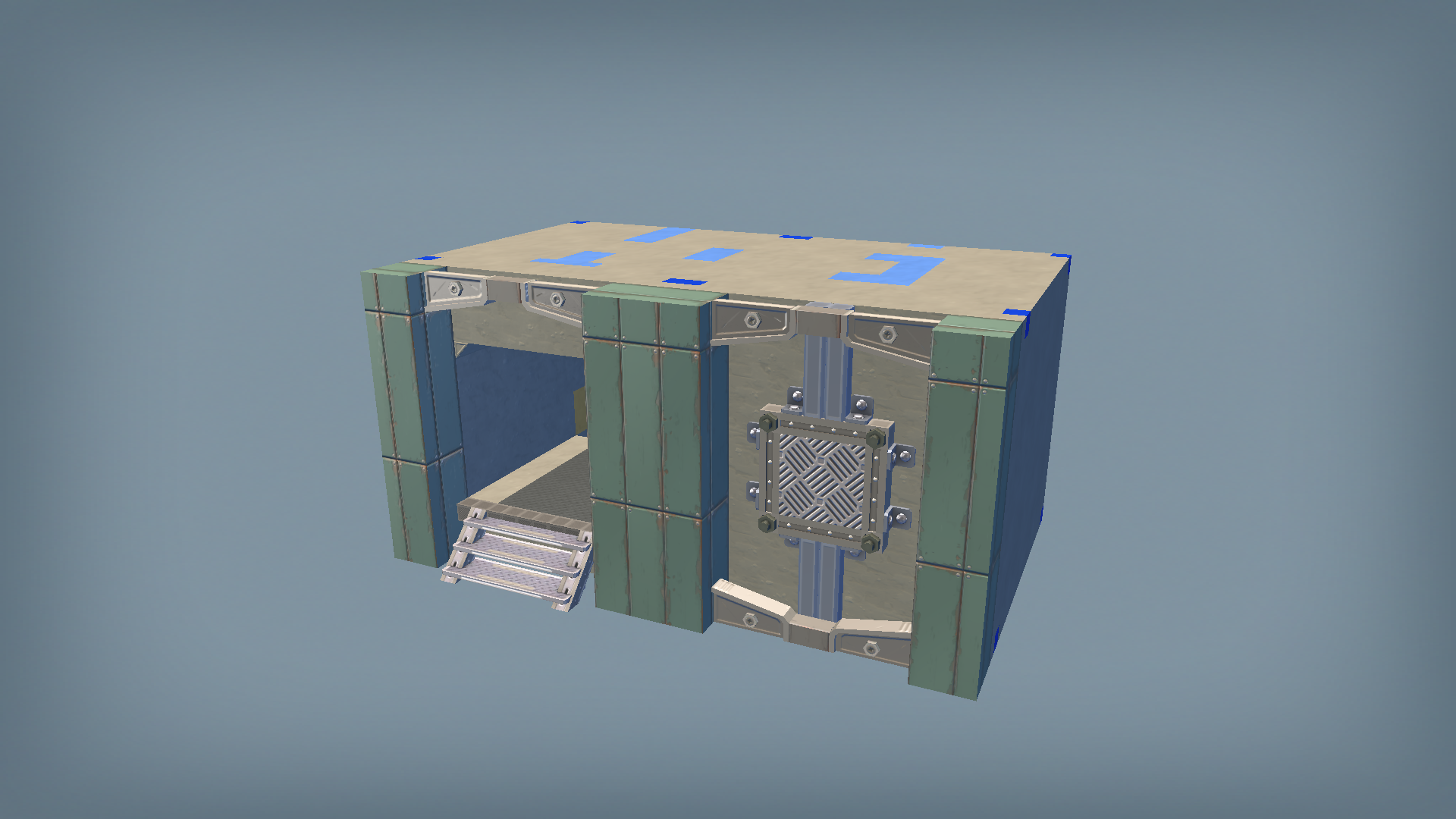 b3k block outside heavy door