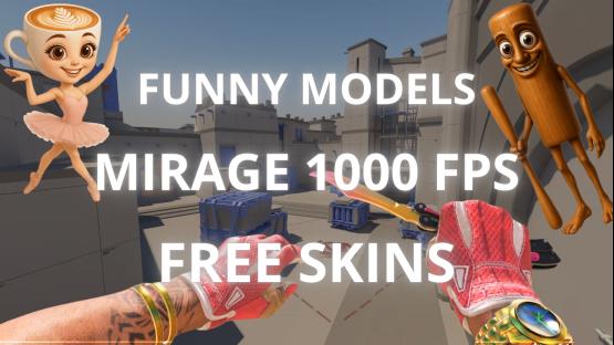MIRAGE 1000 FPS + FUN MODELS + SELECT SKIN – Counter-Strike 2 Mod