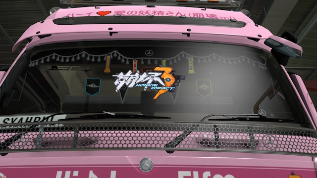 Honkai Impact 3 Window Sticker for Mercedes Actros MP4