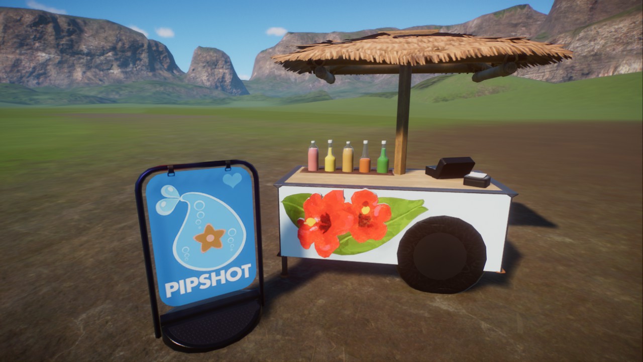 Tropical Themed Drink Cart