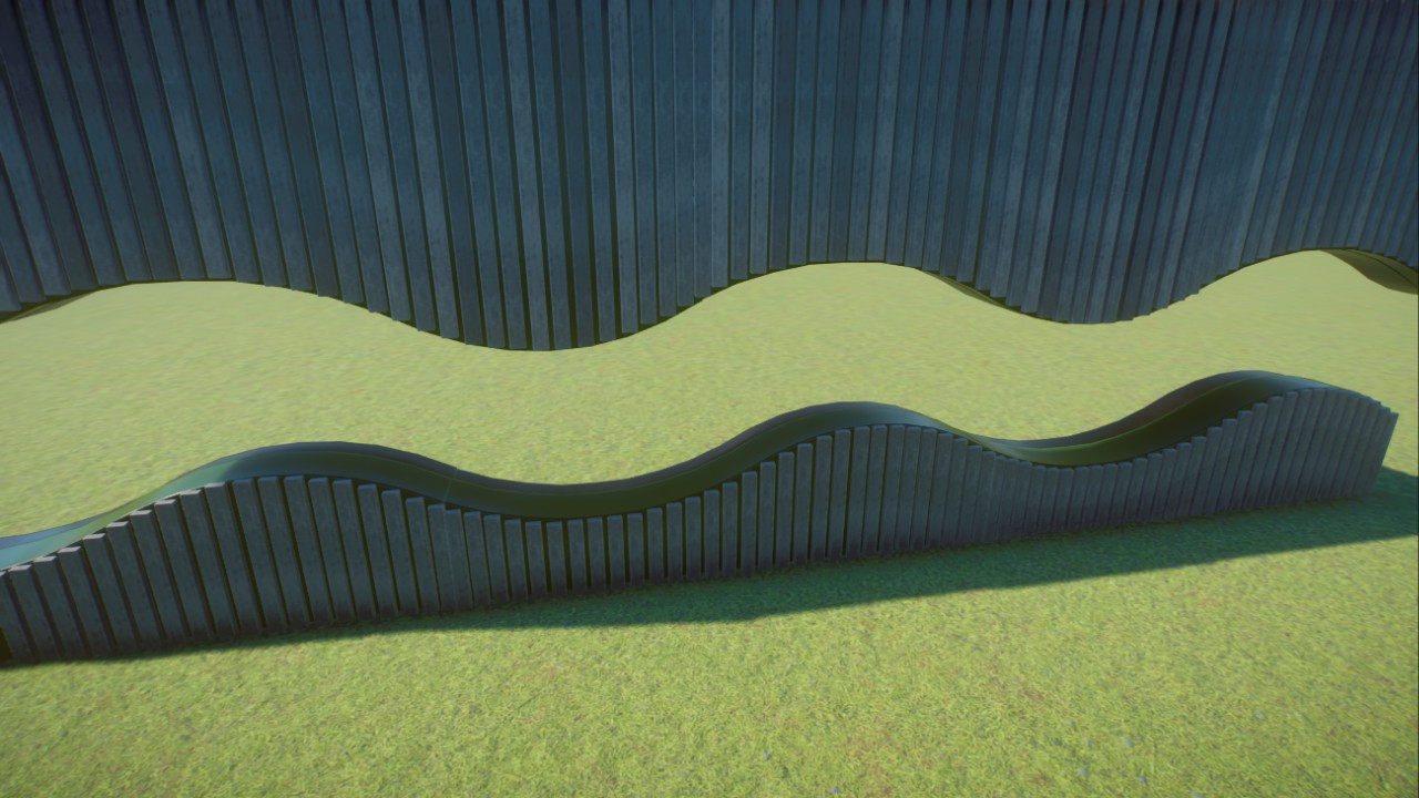 Wave style habitat wall