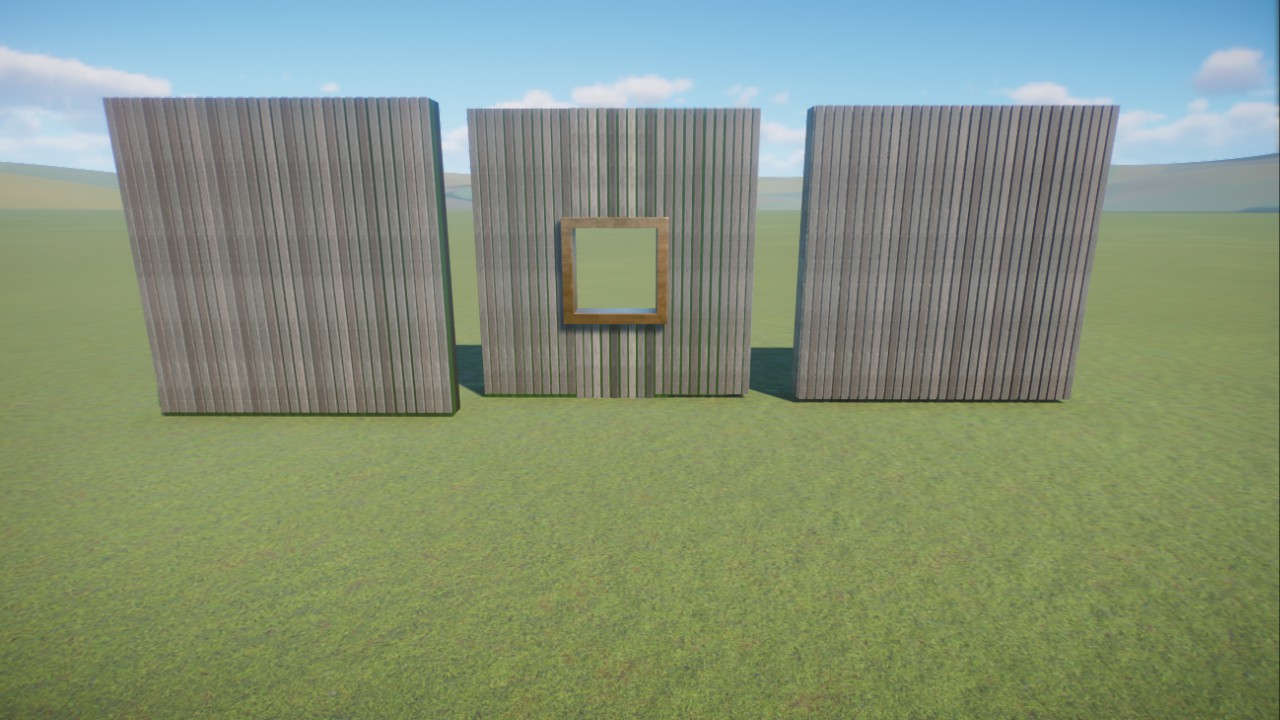 Slatted walls (with window)