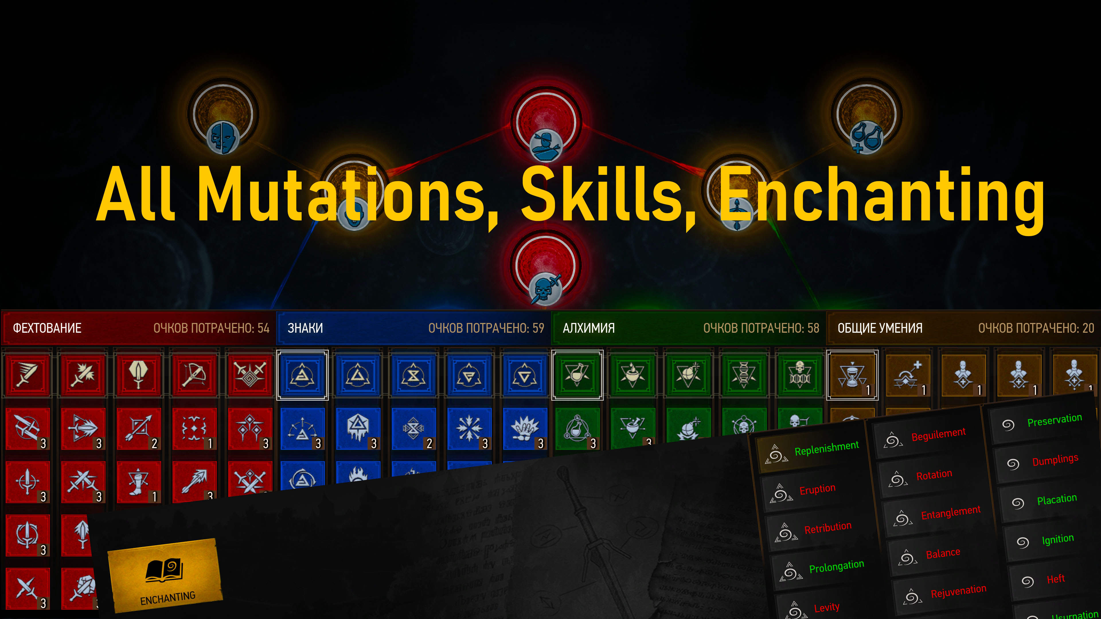 All Mutations, Skills & Enchantments v4.04 preview