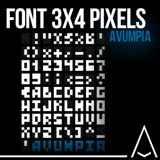 AVUMPIA font 3x4 pixels