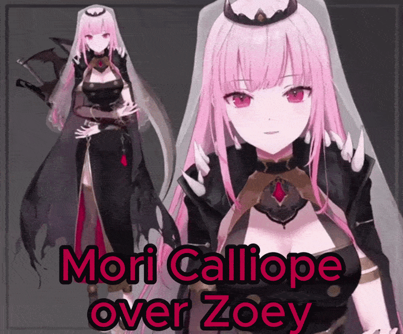 Mori Calliope as Zoey