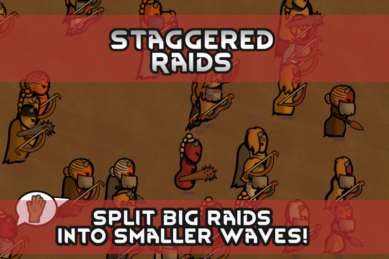 Staggered Raids汉化 mod preview for RimWorld
