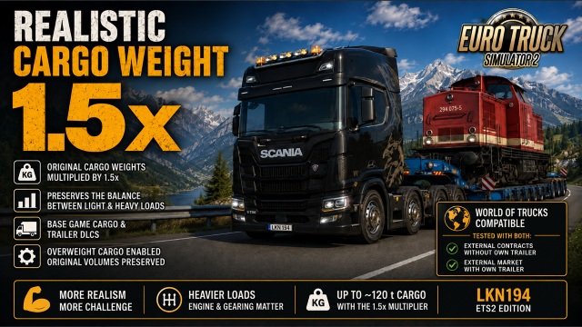 Realistic Cargo Weight 1.5x