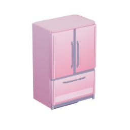 pink retro double fridge