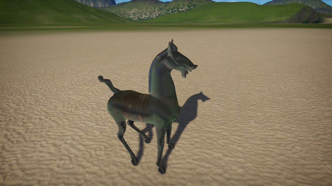 statue cheval celeste