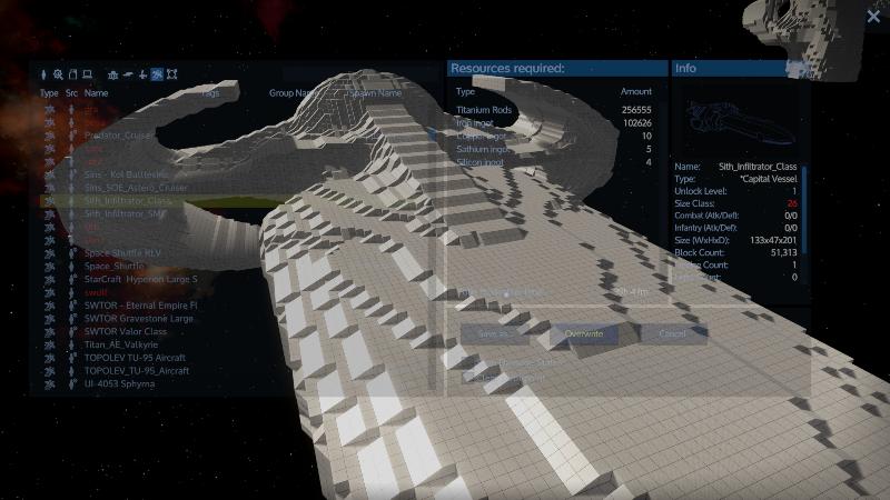 Sith Infiltrator CV Class LRG