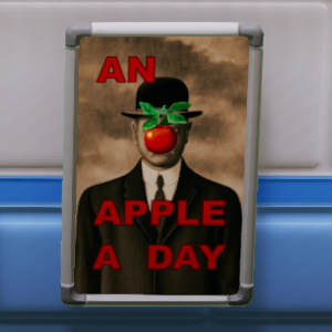 Apple a Day Red Poster