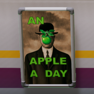 Apple a Day Green Poster
