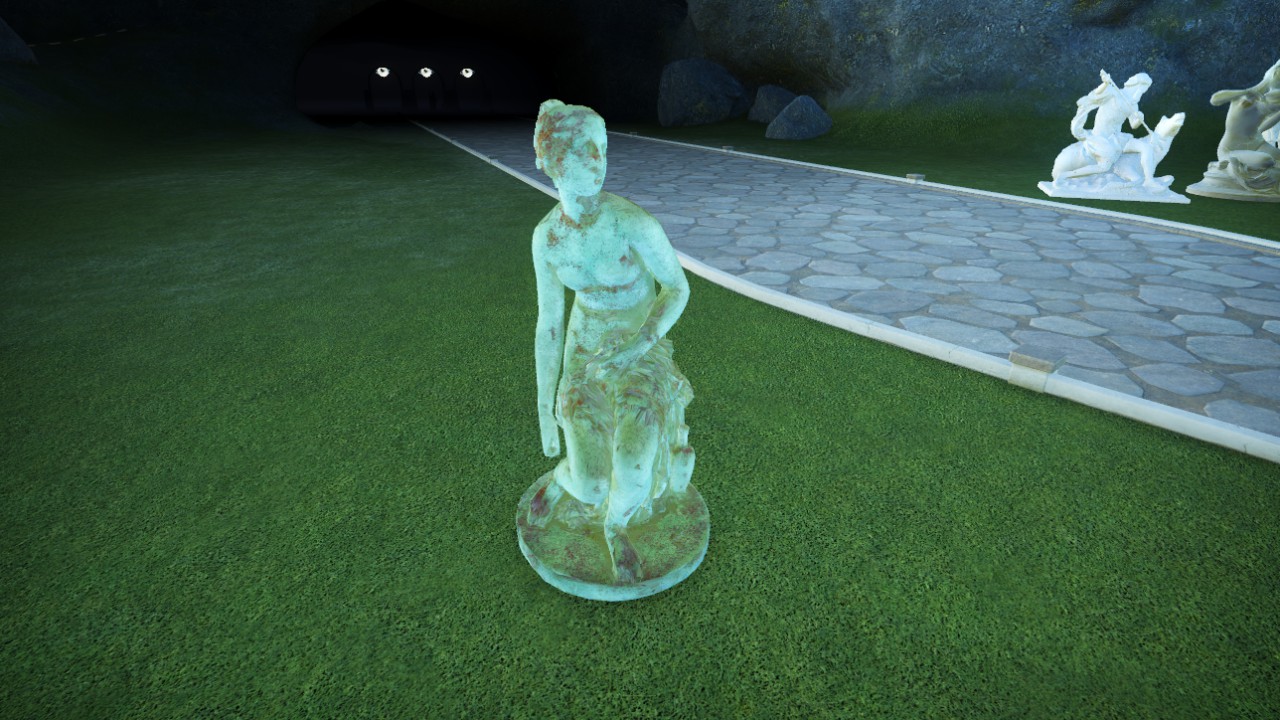 statue femme assise