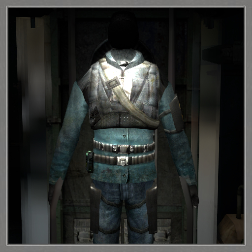 Blue Fingerless Gloved Rebel Suit