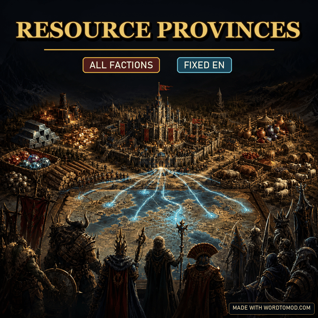 Resource Provinces: All-Faction Recruitment Bonuses [Fixed EN]