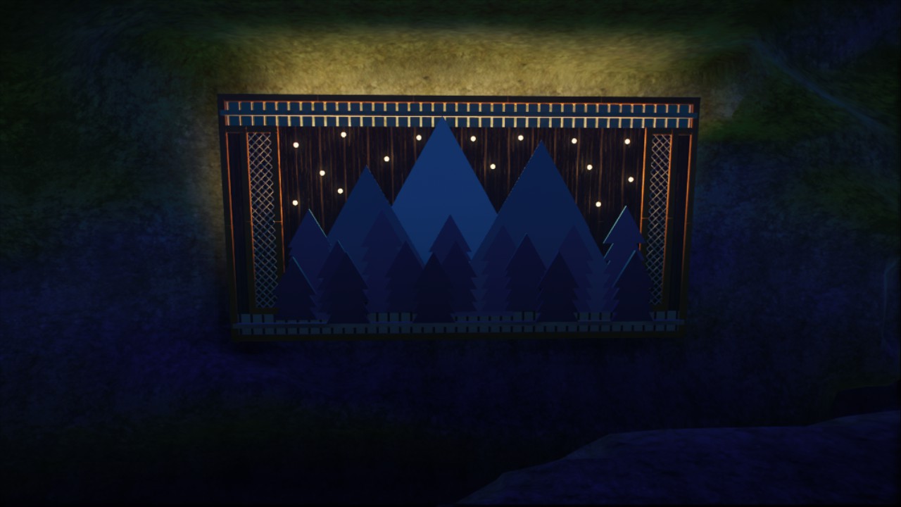 Lighted Mountain Backdrop