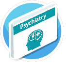 Sign Psychiatry Teal Canvas