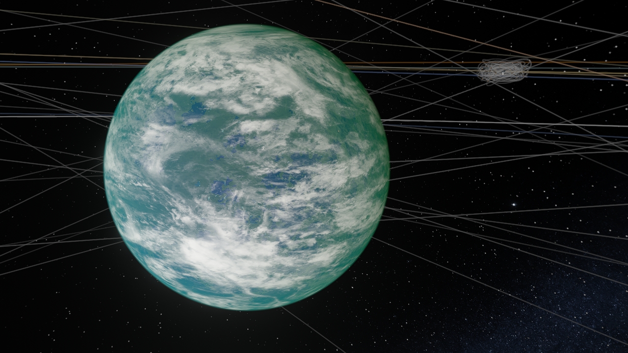 Solar System - Live View - Planets, Moons, Spacecraft but terraformed