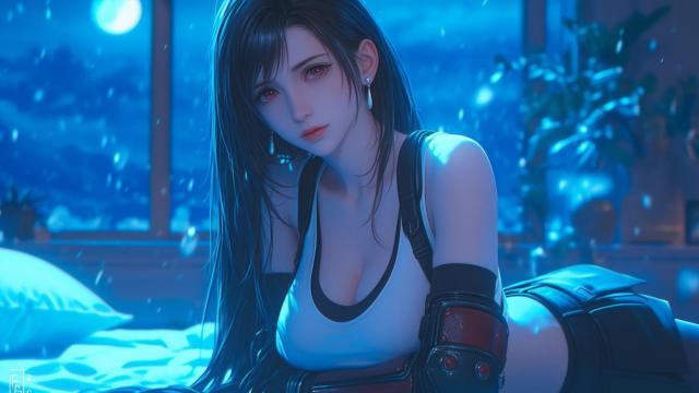 R-18 Tifa Lockhart (Final Fantasy) animated Glow Adrenaline
