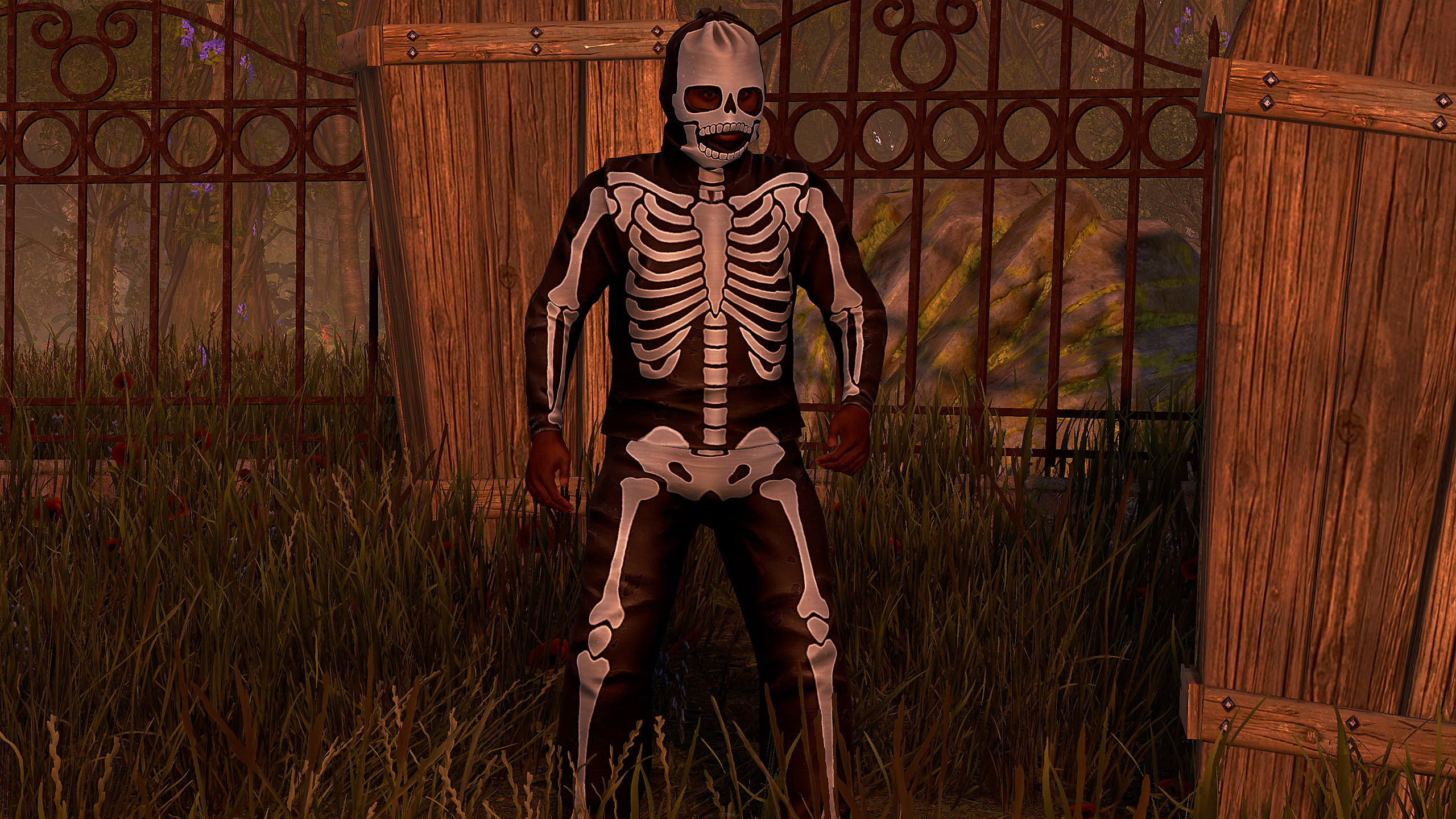 Skeleton Costume Burlap Pants thumbnail 9