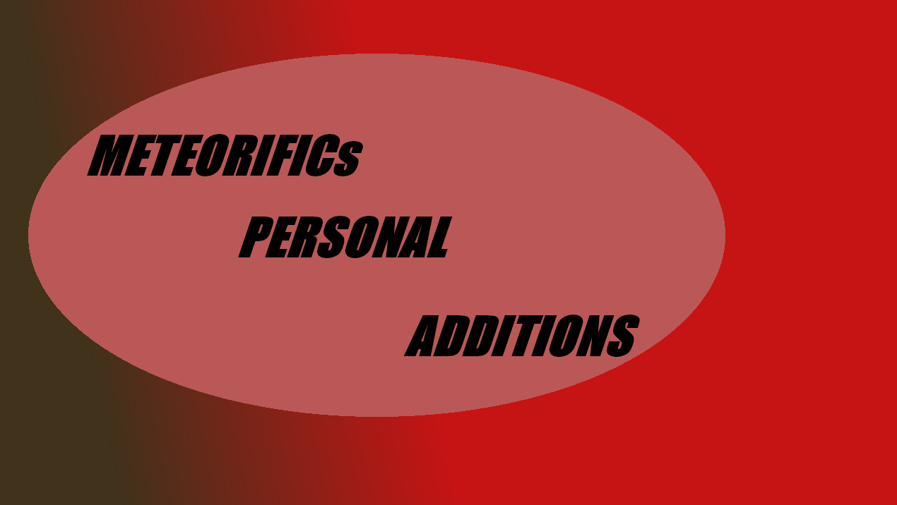 Meteorifics Personal Additions