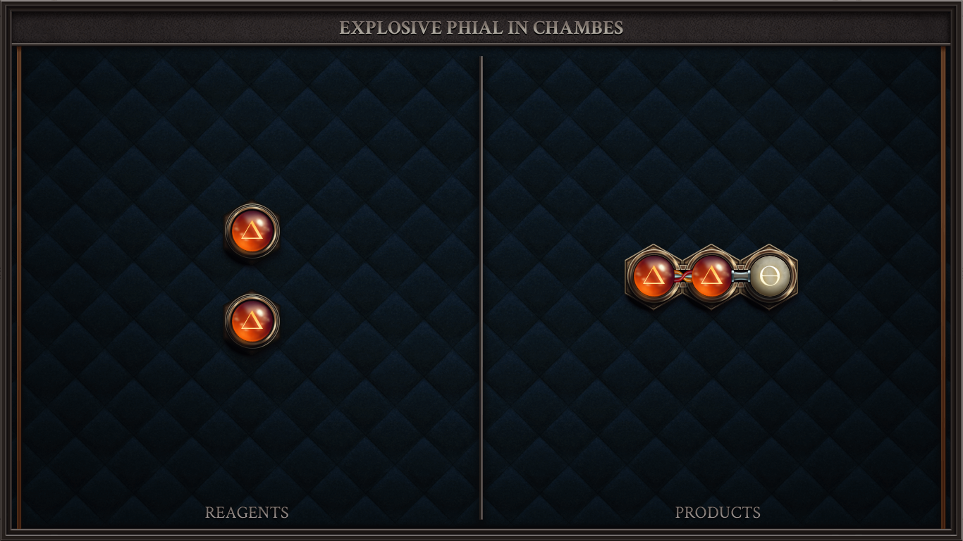 EXPLOSIVE PHIAL IN CHAMBES