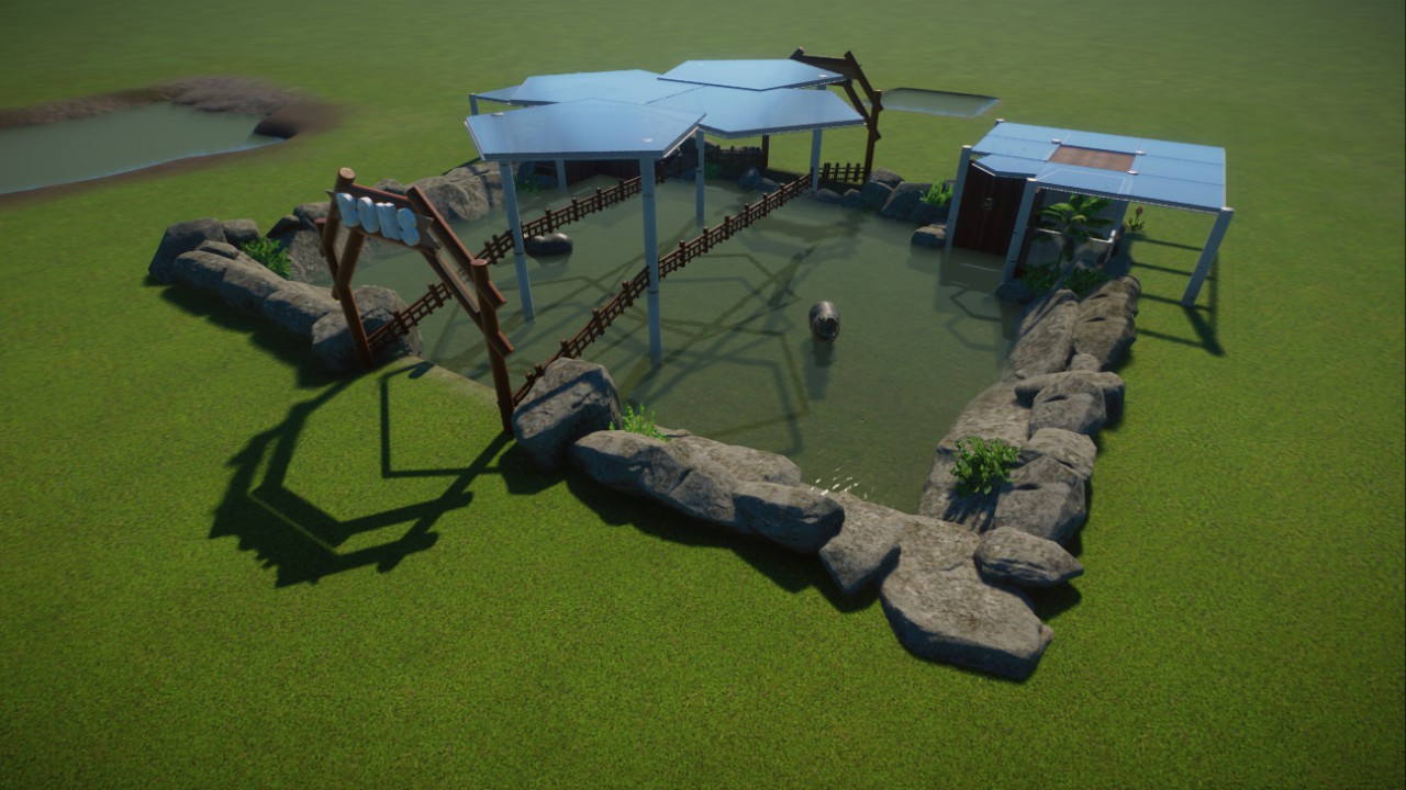 modern Bridge with fountains and exhibits