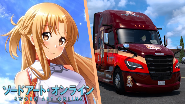 Freightliner Cascadia 2024 Yuuki Asuna - Sword Art Online Skin