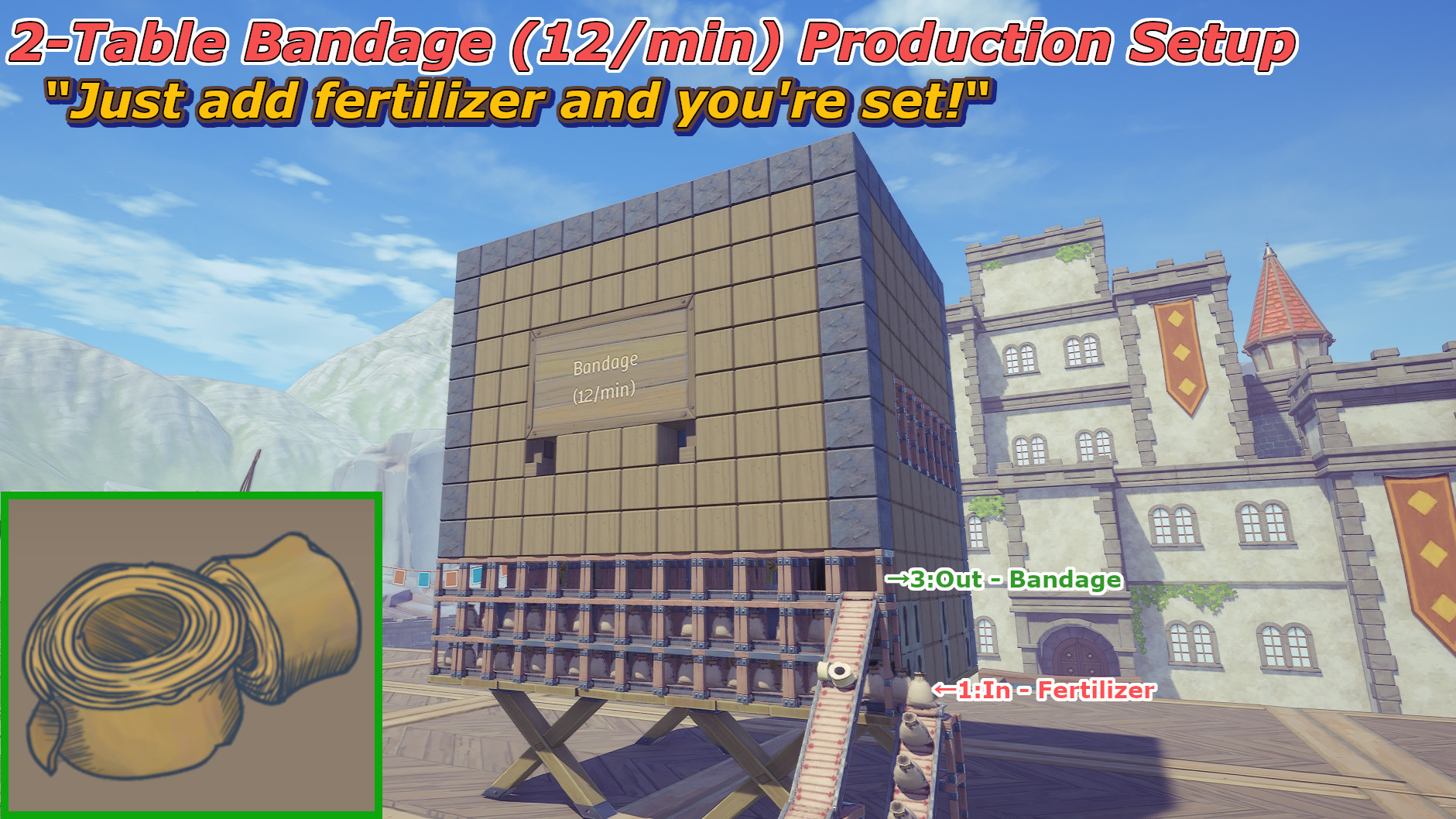 2-Table Bandage (12/min) Production Setup