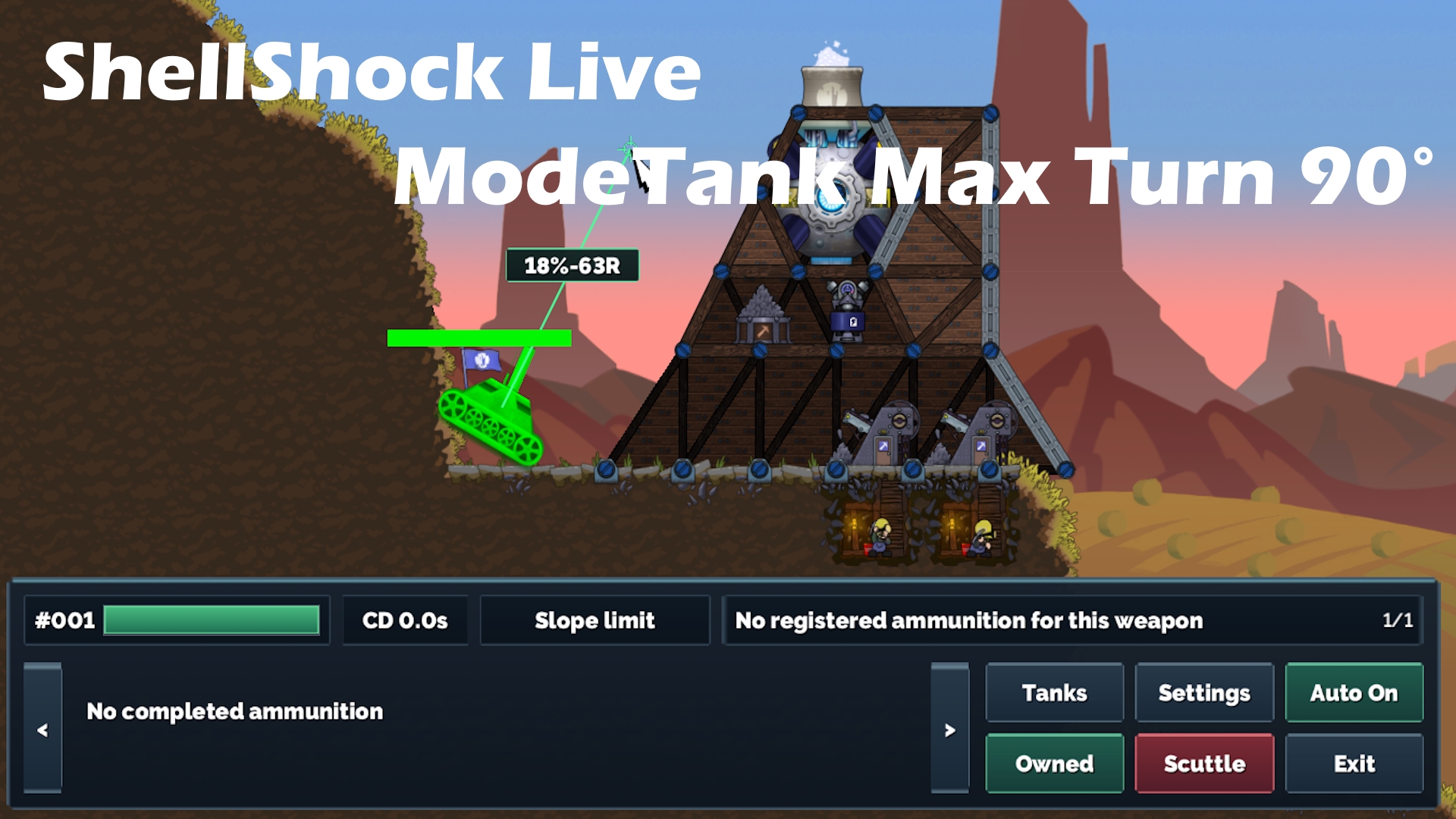 ShellShock Live - ModeTank Max Turn 90°