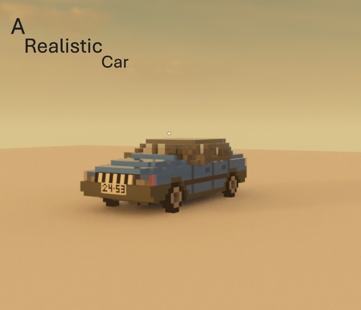 A realistic car