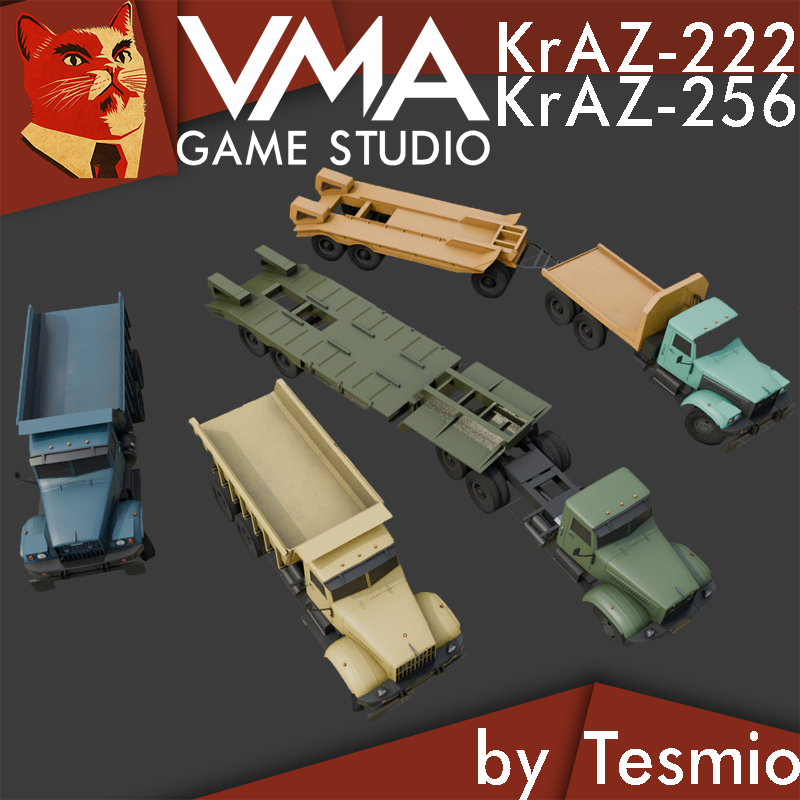 KrAZ-222 and KrAZ-256 set preview