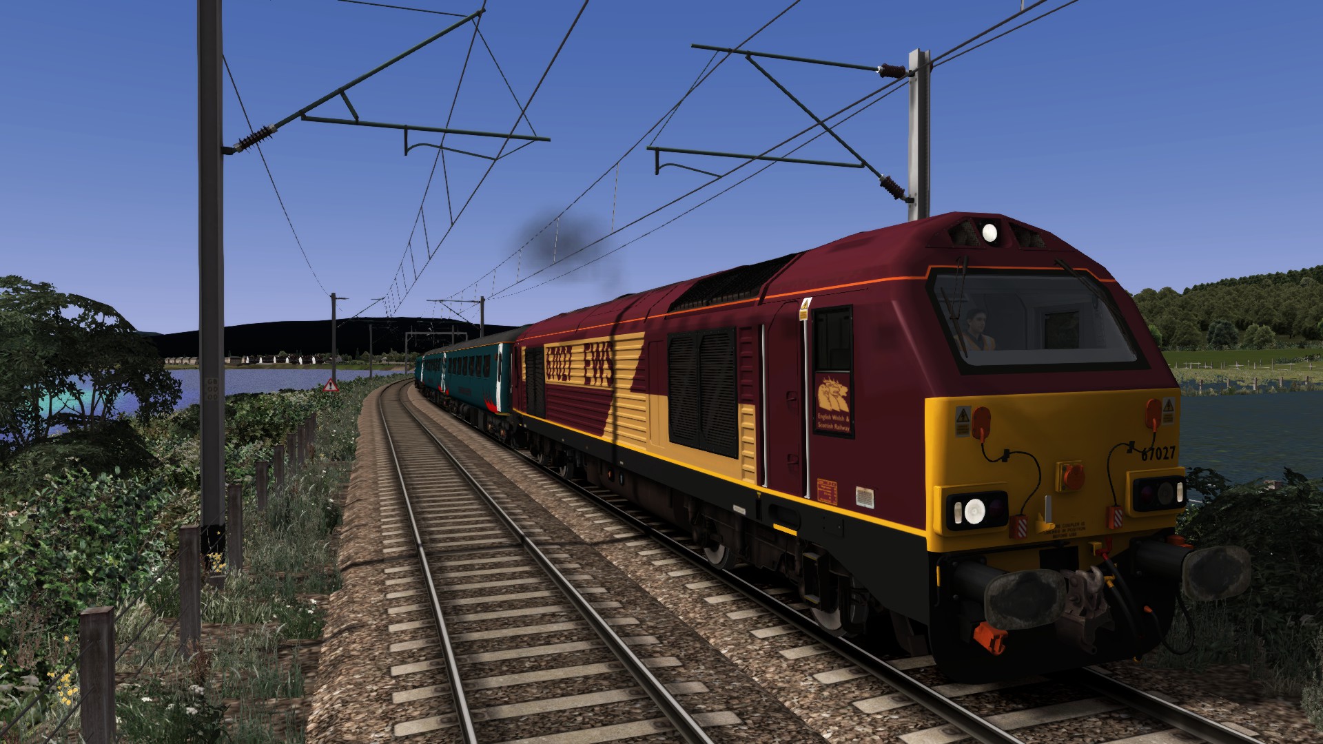 EWS 67027 Calodonian 7 Car Express to Airdrie