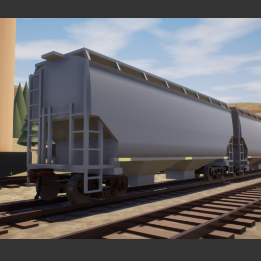 43' 2 Bay Covered Hopper White