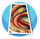 Peacock Swirls Rug Long