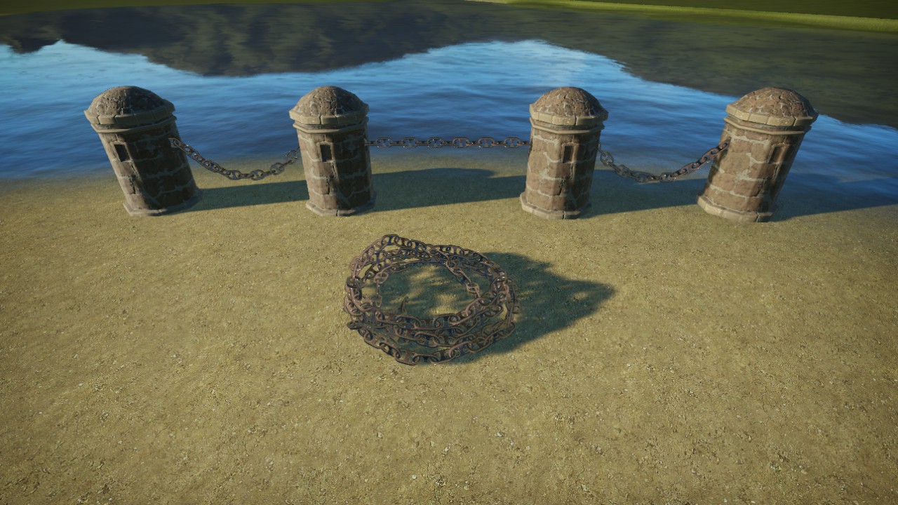 3 OBJECTS - OLD MOORING CHAIN