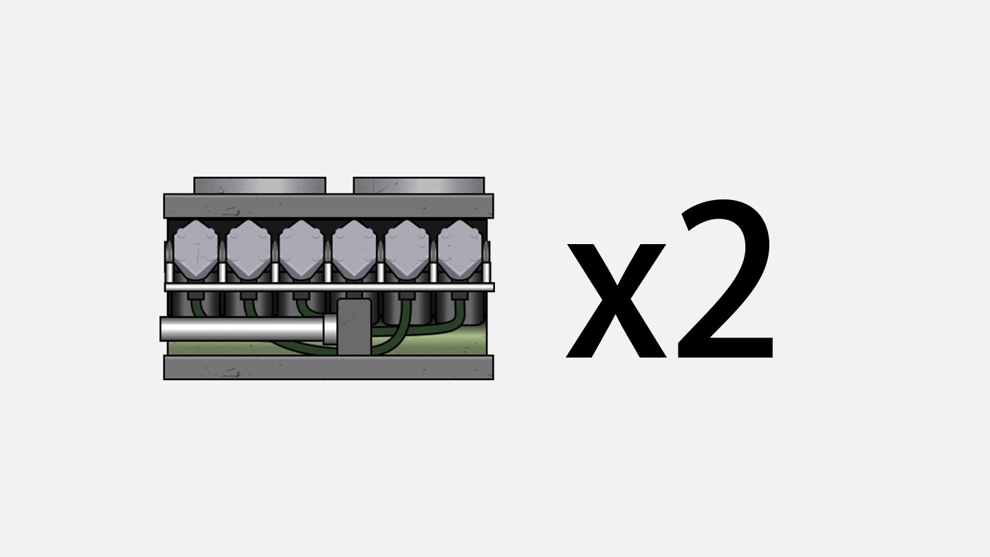Landcruisers engine power x2