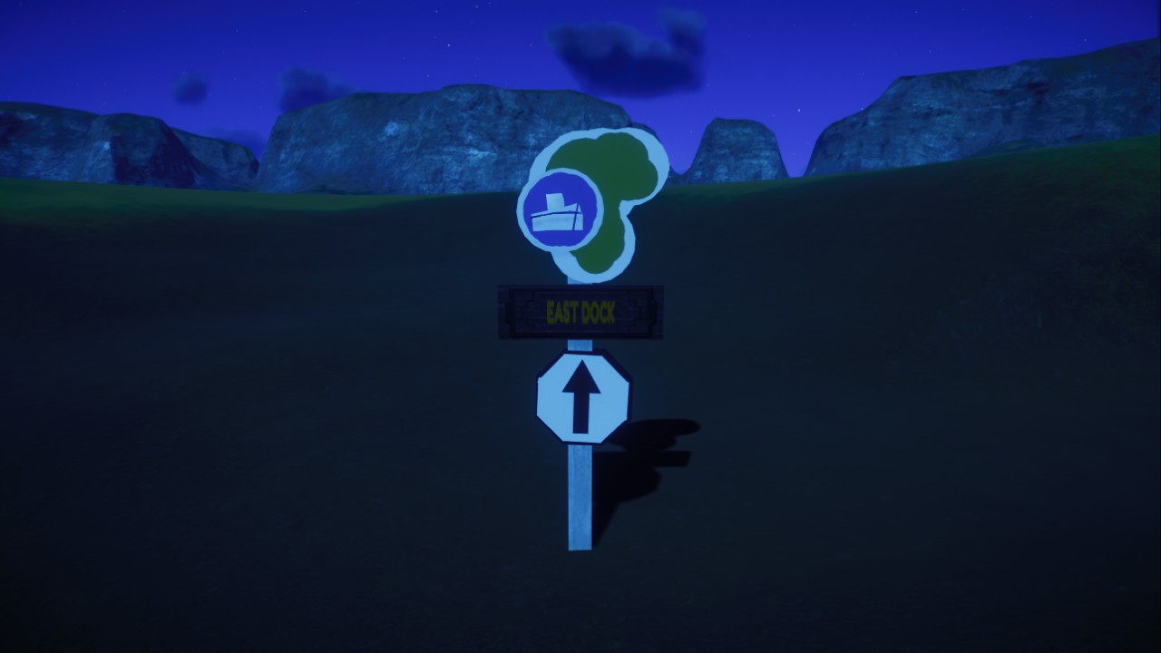 Jurassic Park East Dock Sign