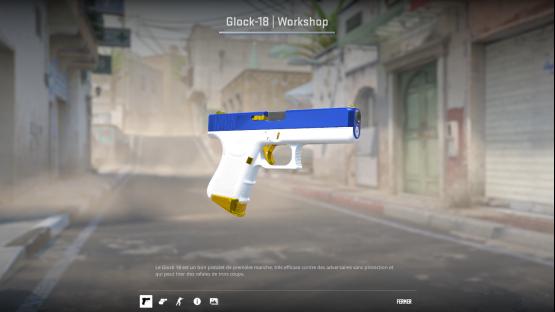 Glock-18 Polished Ice Blue