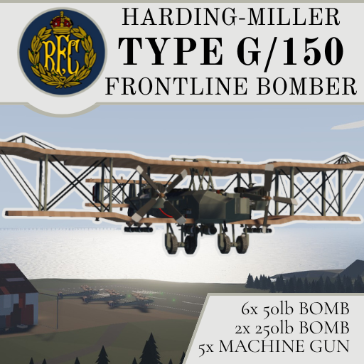 Harding-Miller Type G/150 WW1 Frontline Bomber
