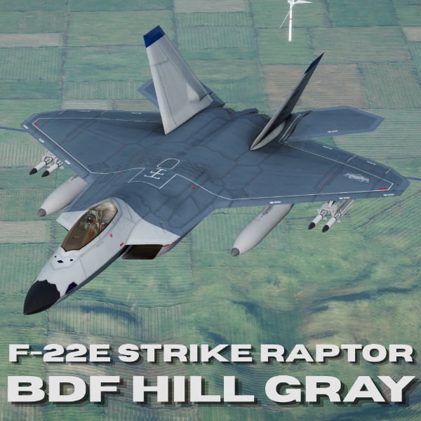 BDF Hill Gray - F-22E Strike Raptor preview