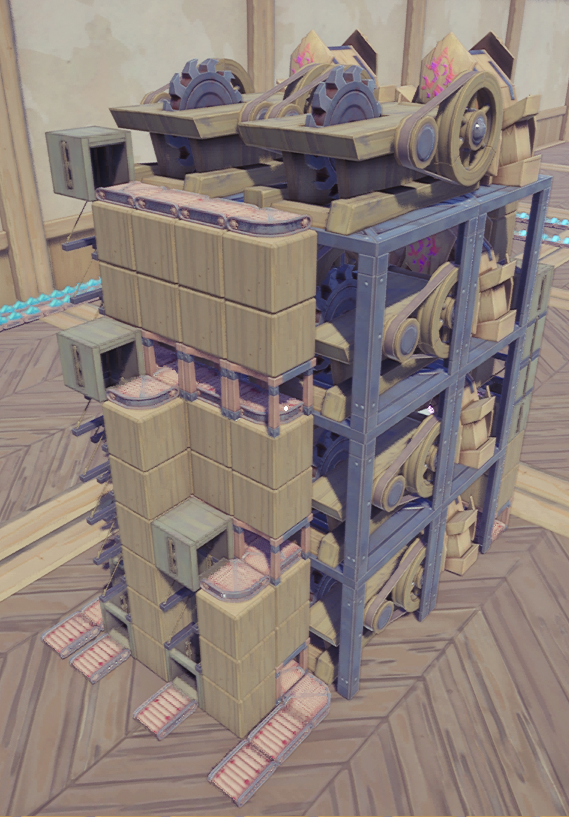 五阶 四满带木材 Fifth-order production fills four conveyor belts with wood